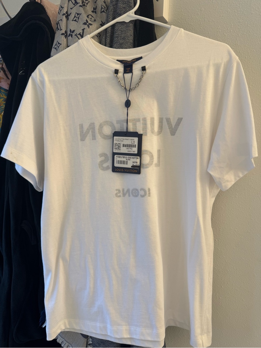 NEW Louis Vuitton White Logo Cotton Short Sleeve Tee
